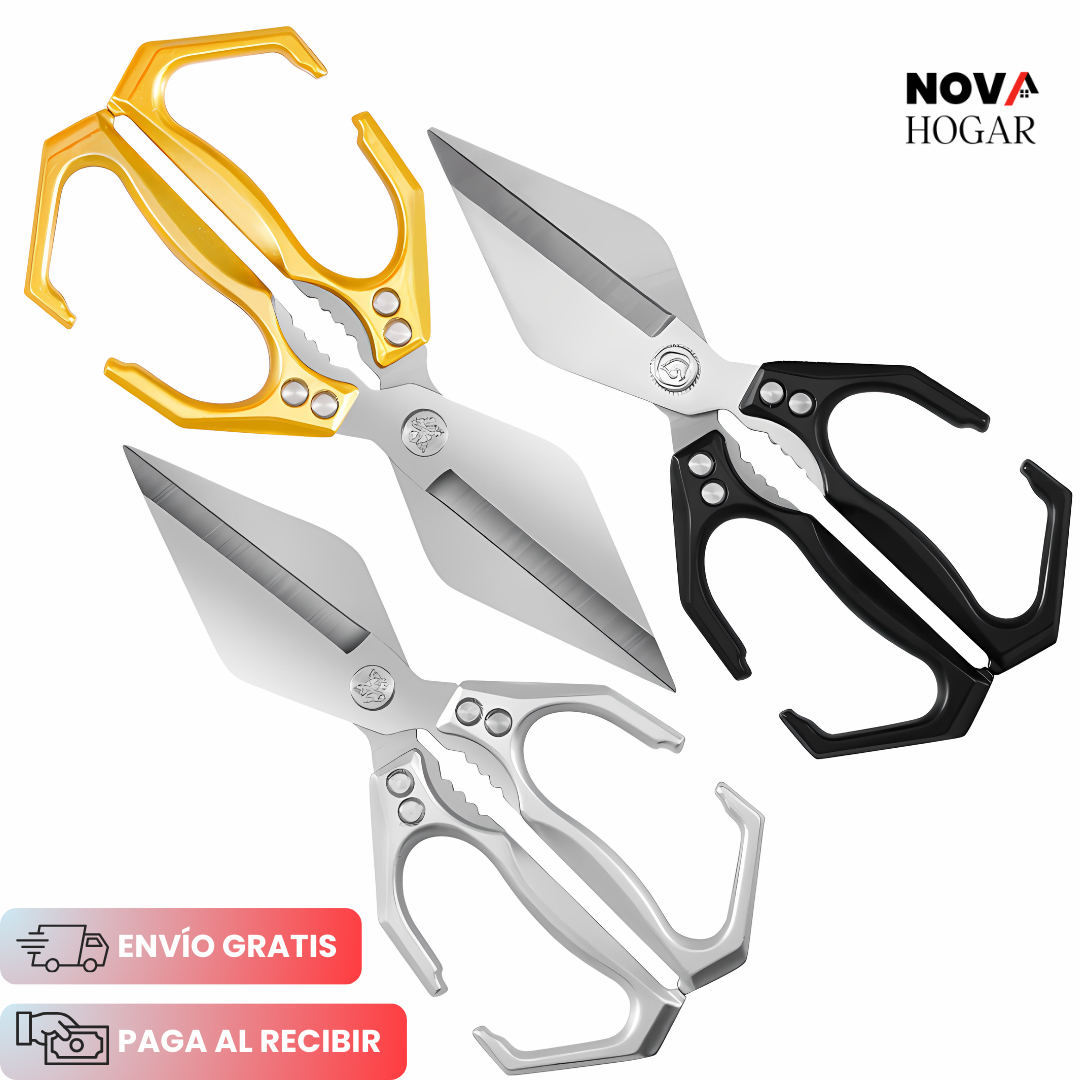 KitchenMax™ Tijeras de Cocina con Agarre Ergonómico