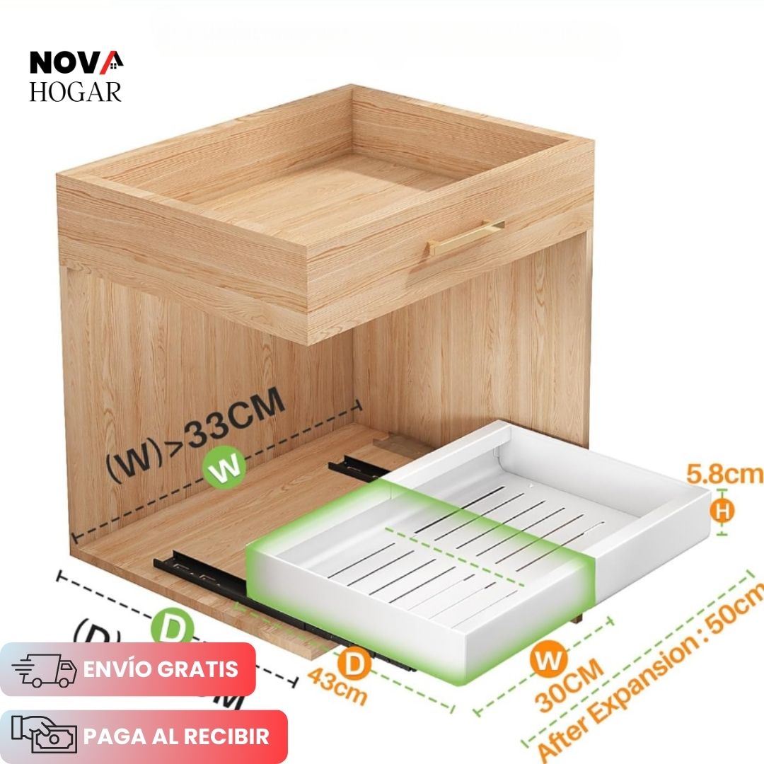 SleekStore™ Organizador Deslizable para Cajón de Cocina