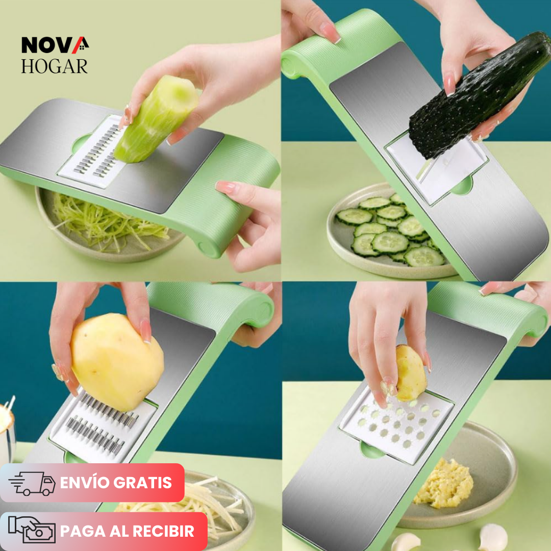 EasySlice™ Rebanador 6 en 1 con Diseño Seguro para Dedos