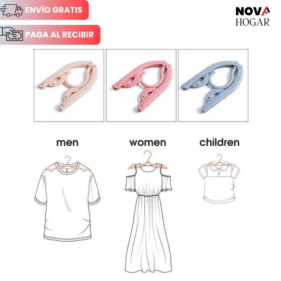 x5 SmartFold™ Gancho Plegable para Tender Ropa Sin Caídas