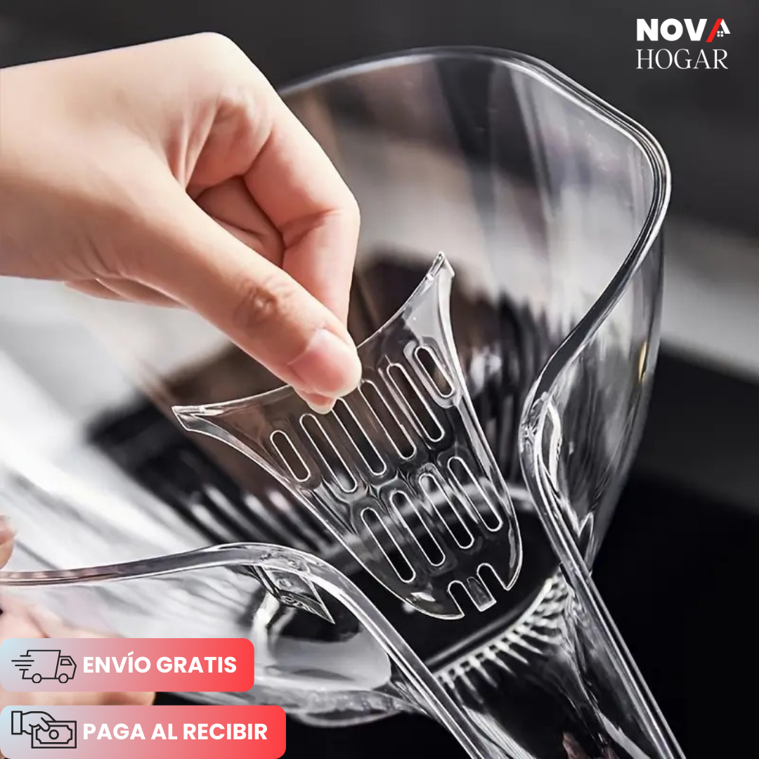 CrystalDrain™ Colador Ultrarrápido con Embudo Multifunción