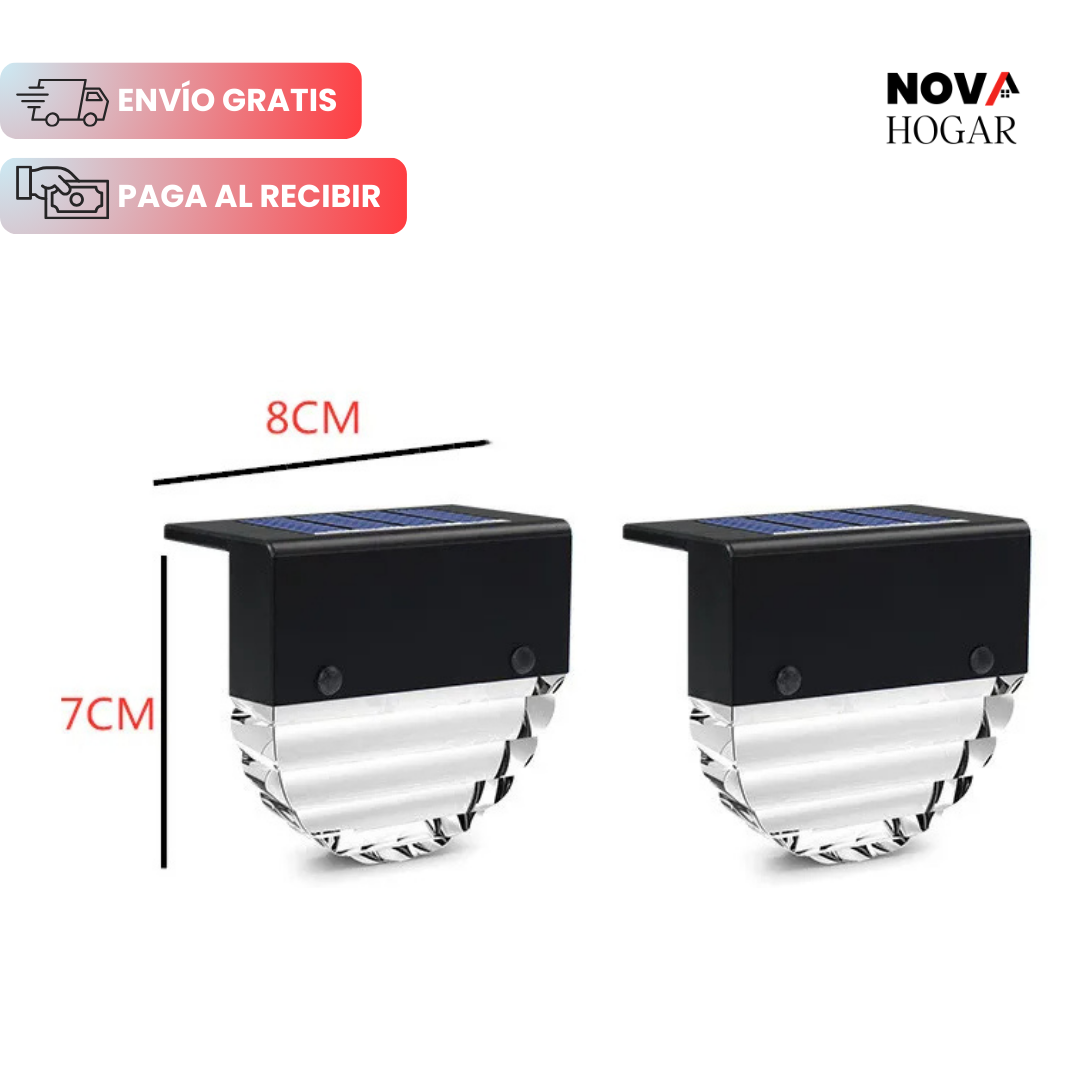 2x1 LuminPath™ Luz Solar Automática para Exteriores