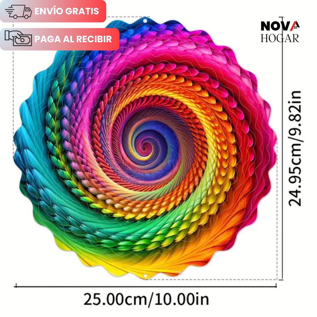 ZenSpiral™ Campanilla de Arte Cinético para Jardín