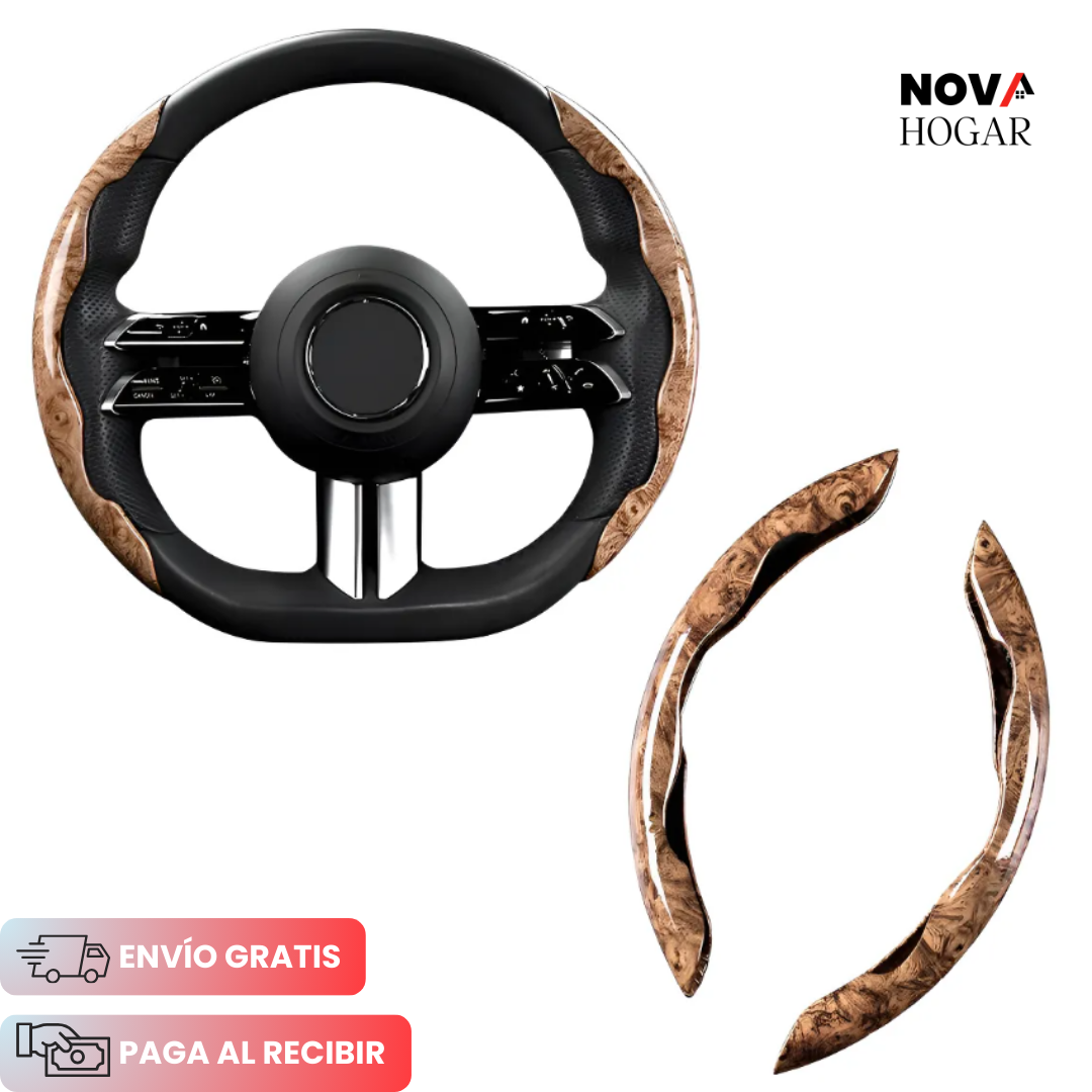 WoodGrip™ Funda Antideslizante Segura para Volante
