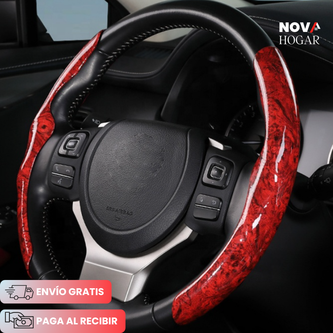 WoodGrip™ Funda Antideslizante Segura para Volante