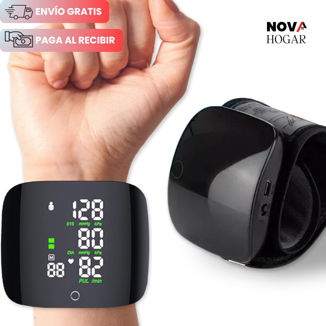 PulseTrack™ Tensiómetro de Muñeca Recargable