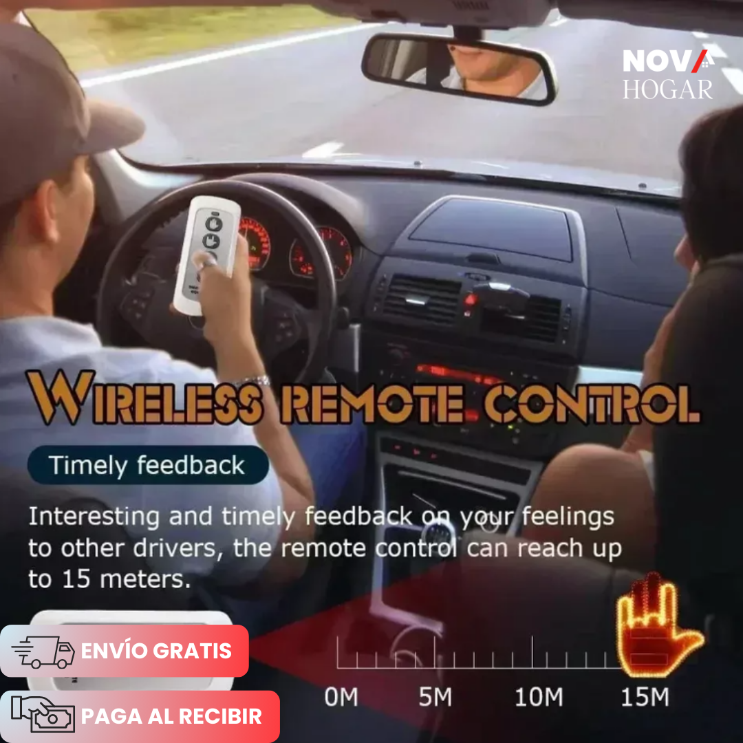 AutoGesture™ Mano LED Interactiva con Control Remoto