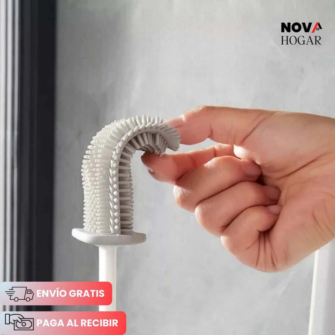 FlexiBrush™ Cepillo de Silicona Antibacterial para Inodoro