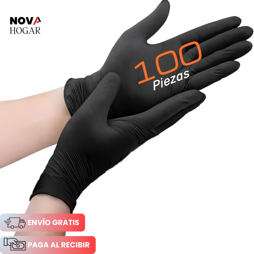 ArmorFlex™ Set x50 Guantes de Nitrilo Negro Ultra Resistentes