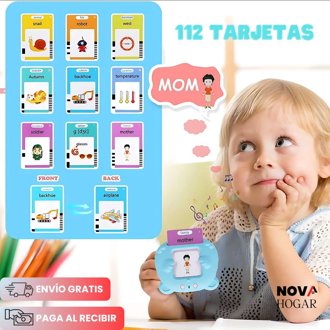 LearnBuddy™ Lector Didáctico de Tarjetas para Aprender inglés