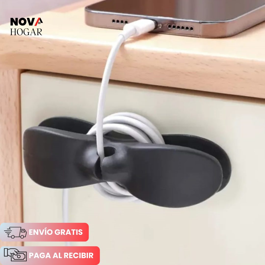 AhorraPack x5 FlexiGrip™ Practico Organizador de Cables