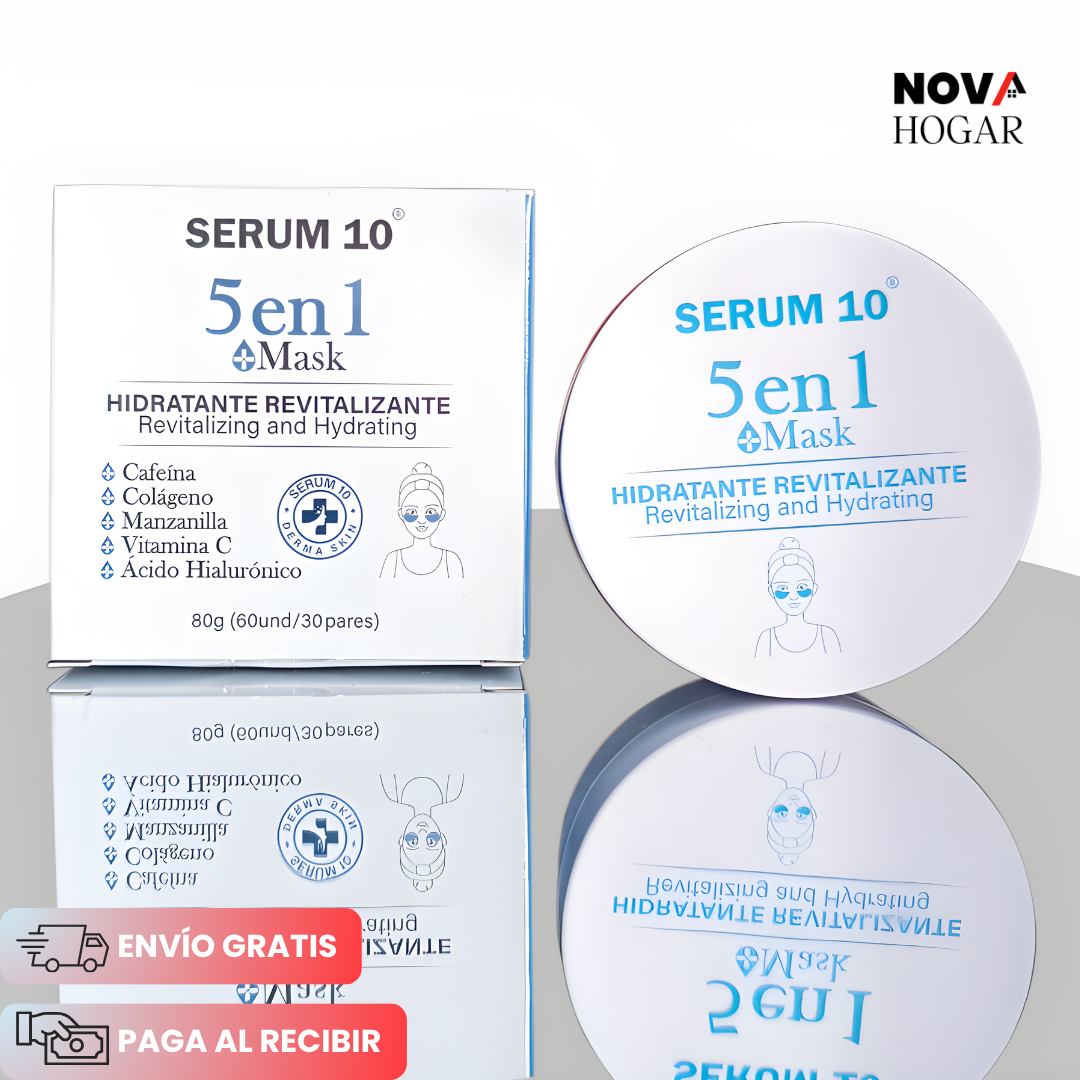 Serum 10® Pack X60 Parches Hidratantes y Revitalizantes 5 en 1
