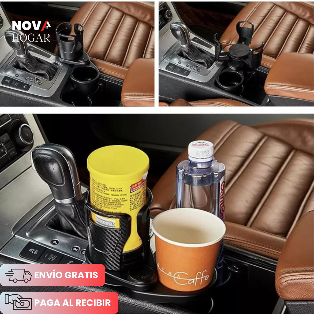 CarCup Duo™ Portavaso Ajustable 2 en 1