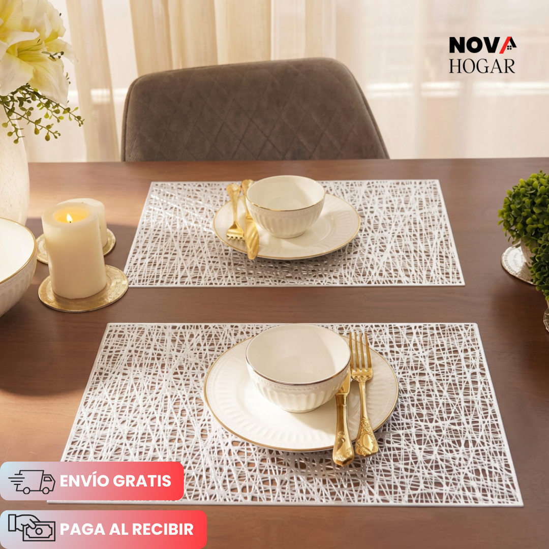 RoyalLattice™ Pack X6 Individuales de Lujo Artístico