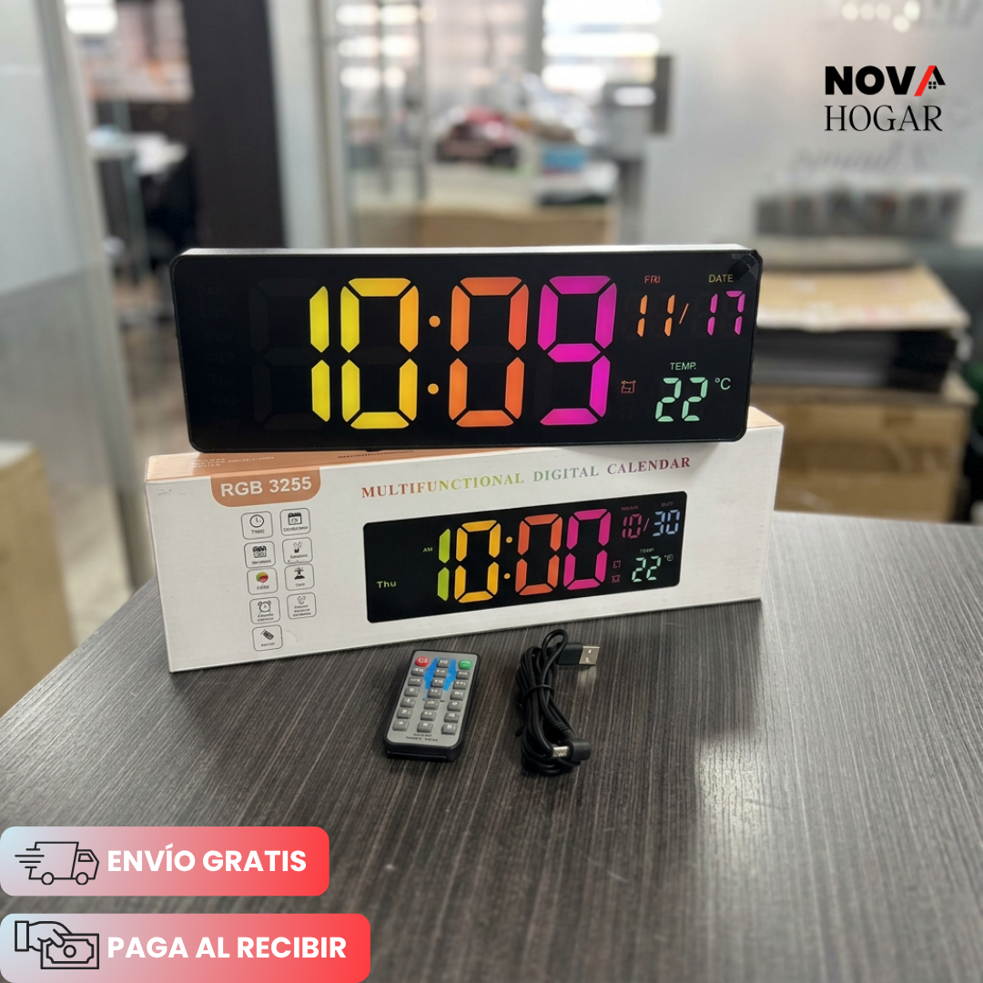 SmarTime™ Reloj Digital de Pared de Gran Tamaño