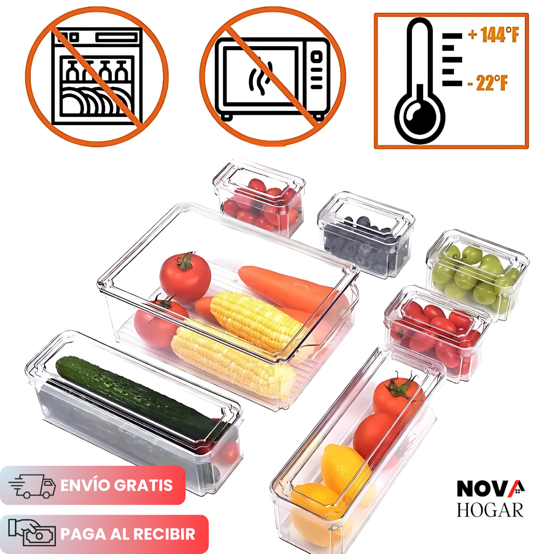 FreshBox™ Set de 7 Contenedores de Alimentos