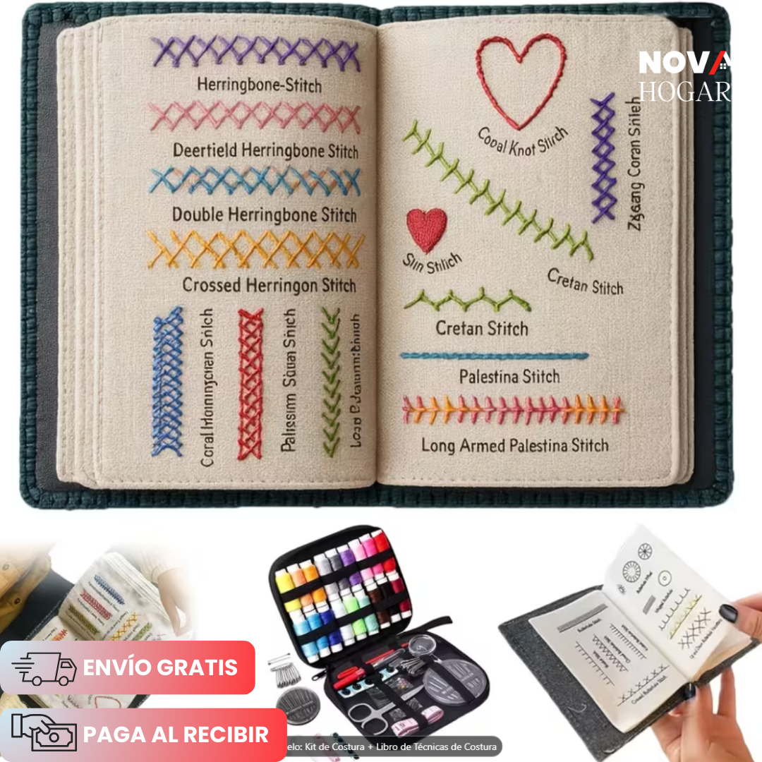 StitchFolio™ Libro de Bordado Creativo para Relajarte