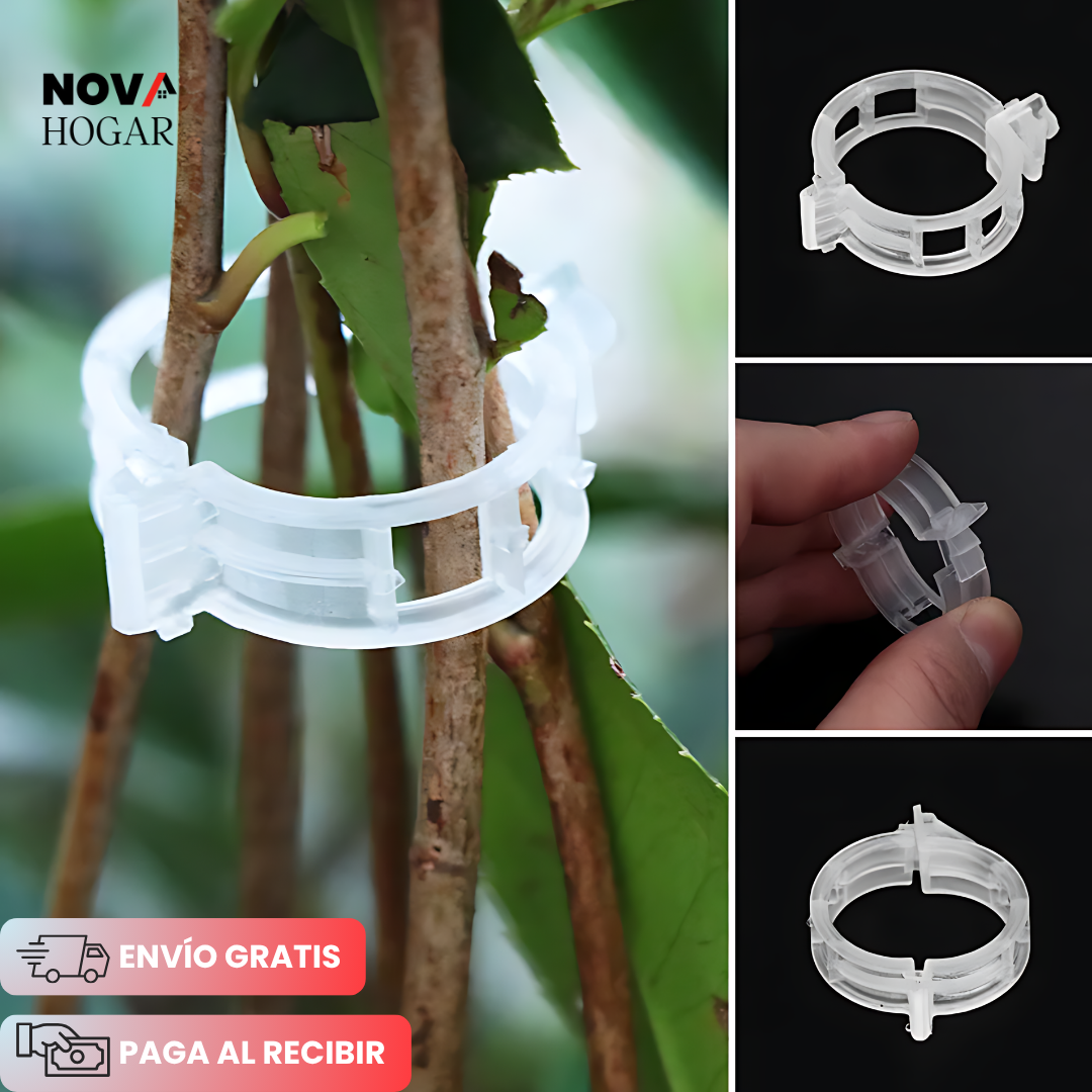 EcoClip™ Pack x100 Clips Plásticos Reutilizables para Plantas