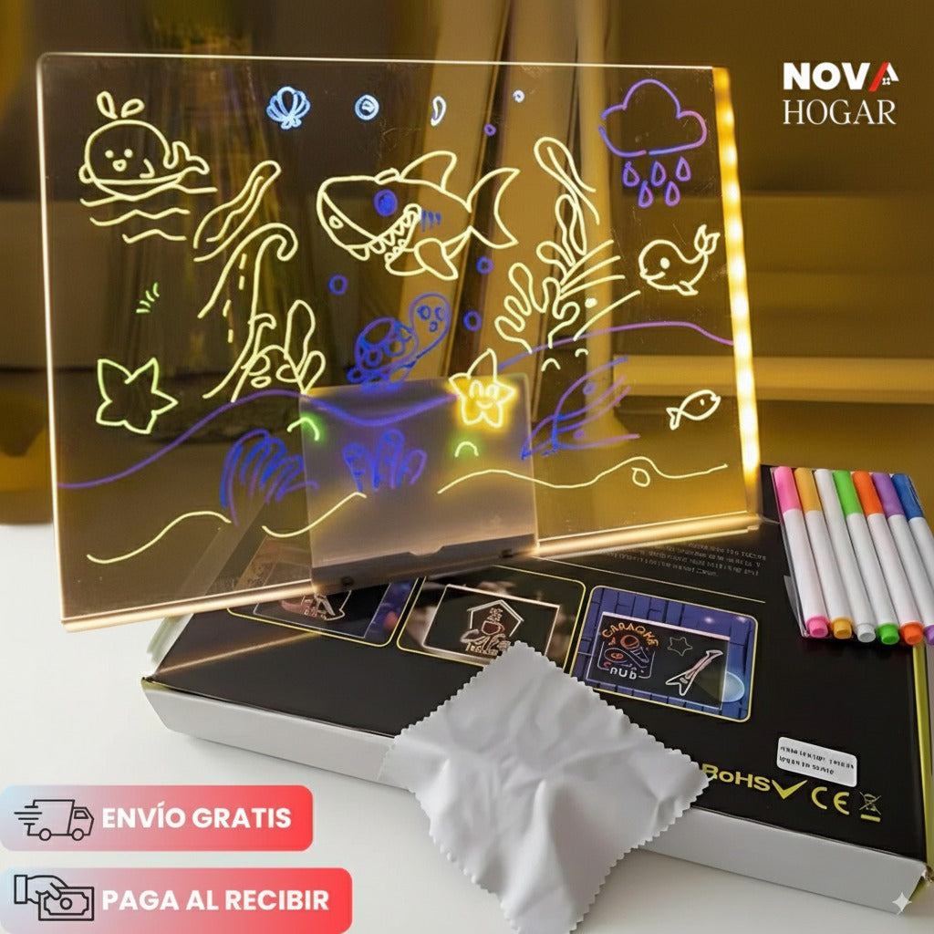 LumiSketch™ Pizarra Acrílica con Luz LED