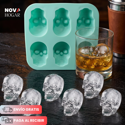 2x1 SkullIce™ Molde Premium Para Hielos Únicos