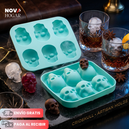 2x1 SkullIce™ Molde Premium Para Hielos Únicos