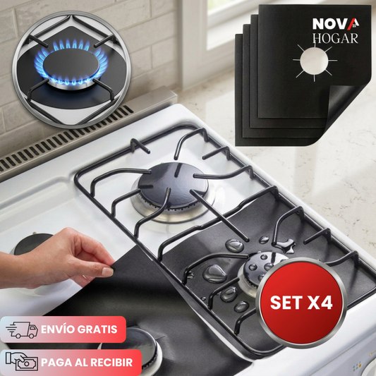 StoveGuard™ Set X4 Protectores Reutilizables Para Tu Estufa