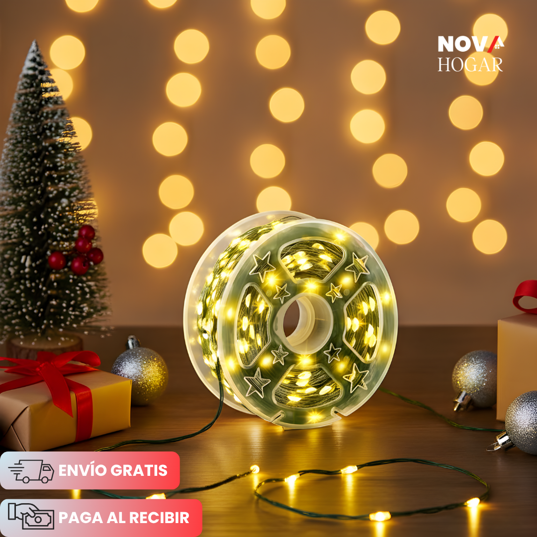 SparkJoy™ Cadeneta de 100 Metros de Luces Navideñas