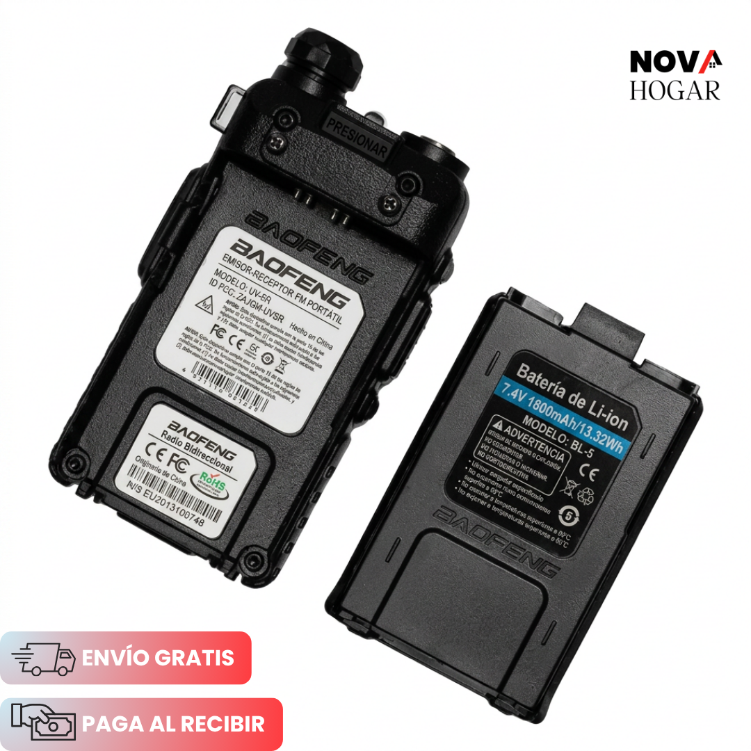 BaoFeng UV-5R™ Radio Bidireccional De Largo Alcance