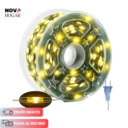 SparkinJoy™ Cadeneta de 50 Metros de Luces Navideñas
