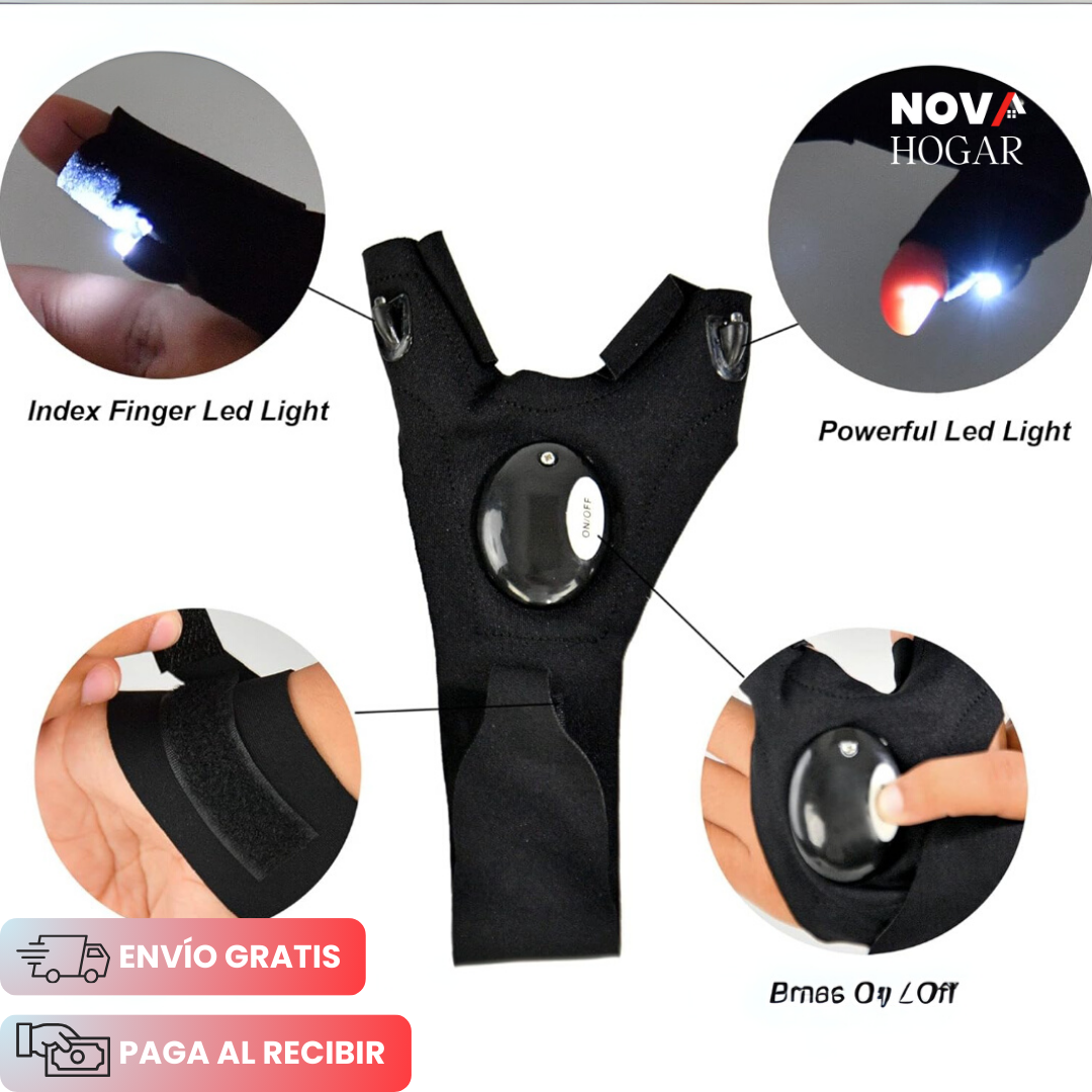 2x1 LumiGlove™ Guantes con Doble Linterna LED