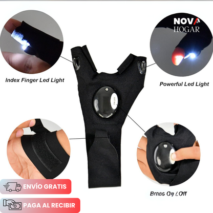 2x1 LumiGlove™ Guantes con Doble Linterna LED