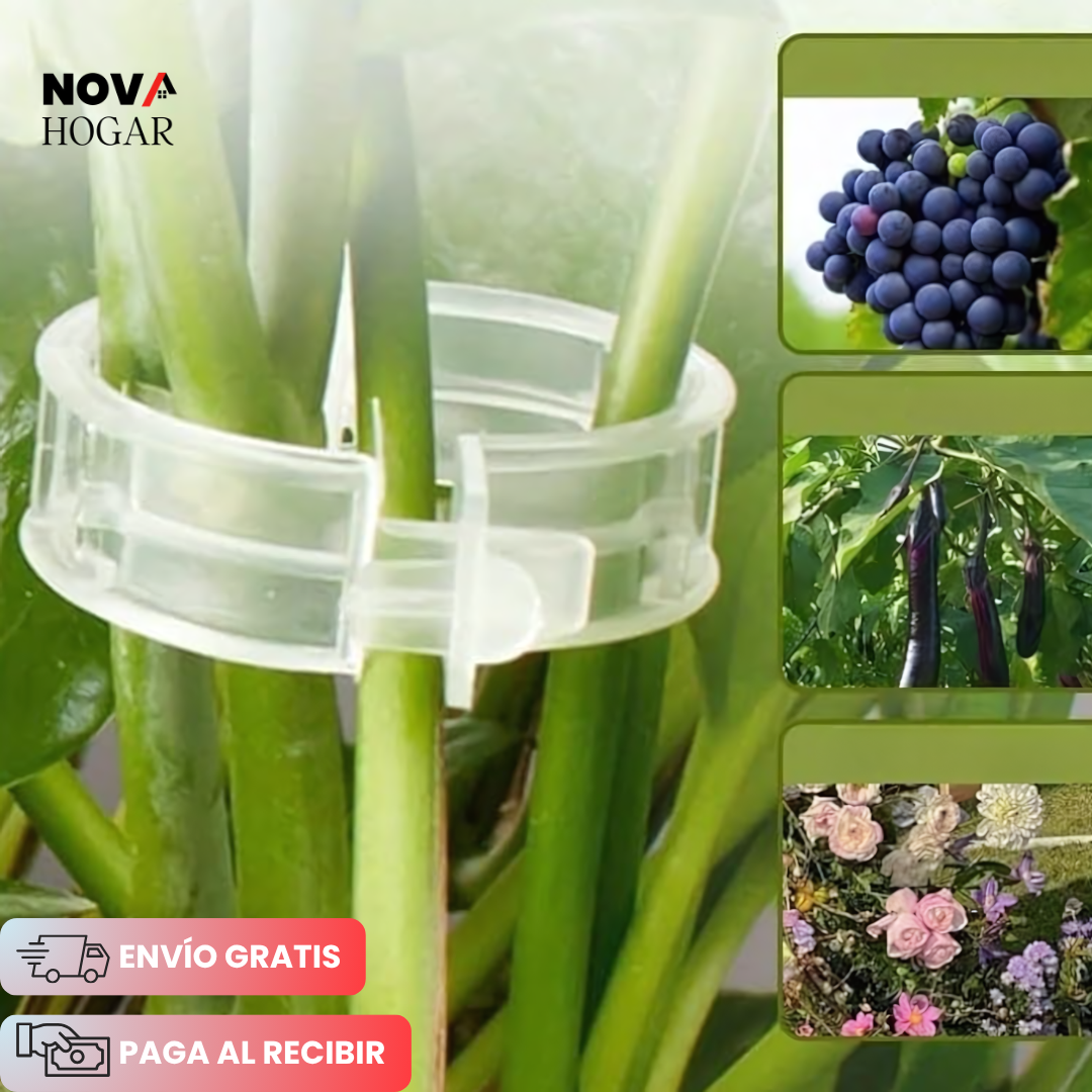 EcoClip™ Pack x100 Clips Plásticos Reutilizables para Plantas