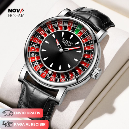 RoyalBet™ Reloj Elegante con Estilo de Ruleta