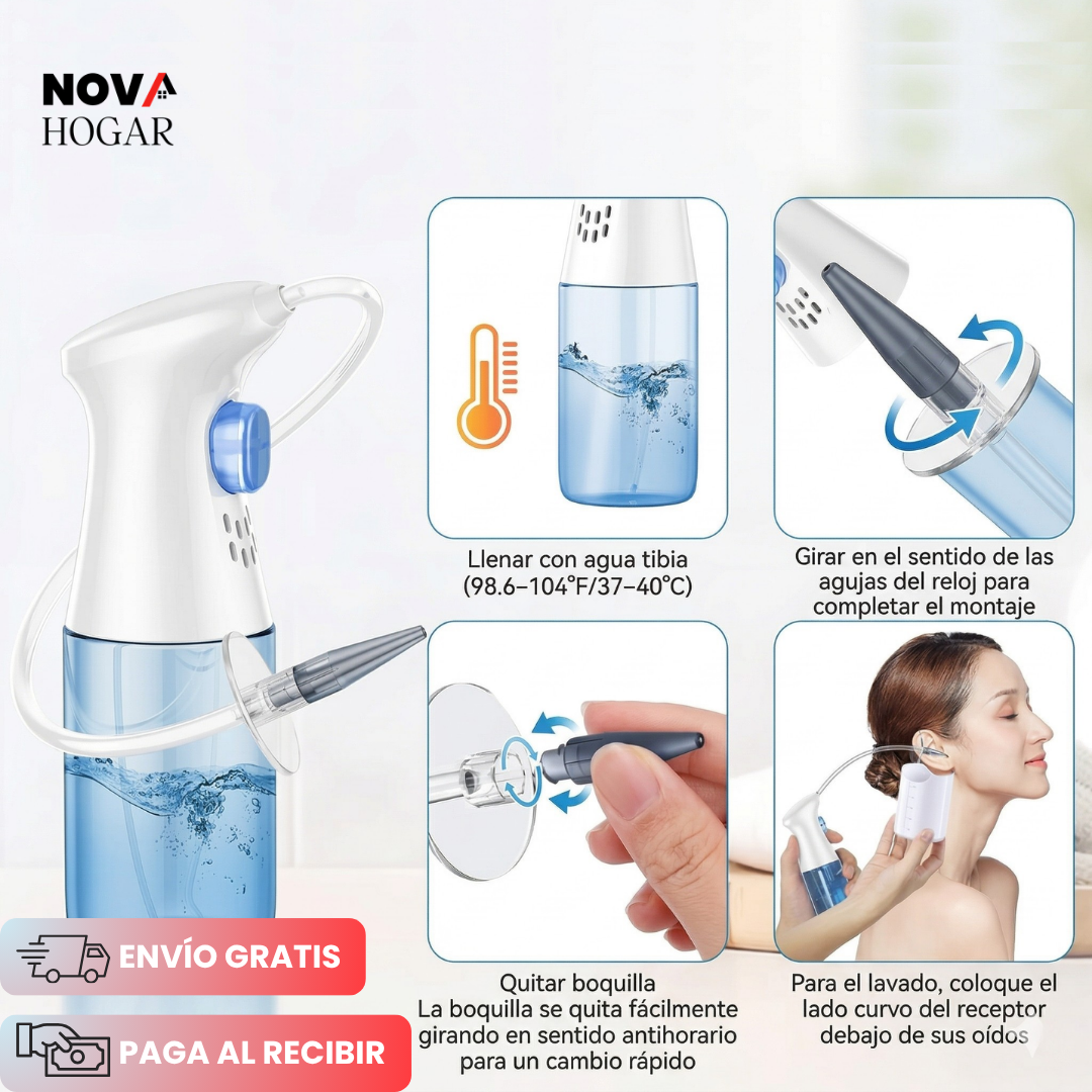 ClearEar™ Kit Profesional de Lavado Auditivo