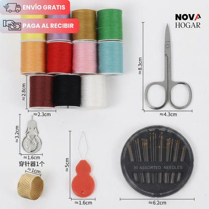 SwiftStitch™ Set Profesional de Costura Portátil con 46 Piezas