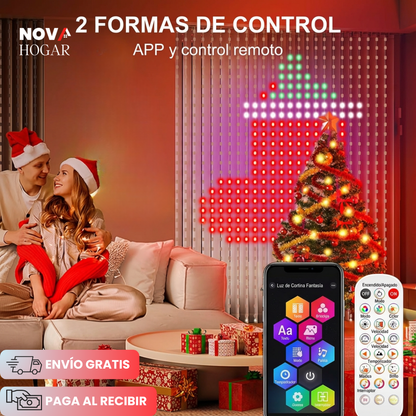 PixelFlow™ Cortina de 400 LEDS Inteligente y Dinámica