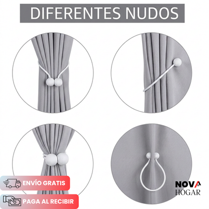 2x1 BohoLuxe™ Elegantes Sujetadores Magnéticos para Cortinas