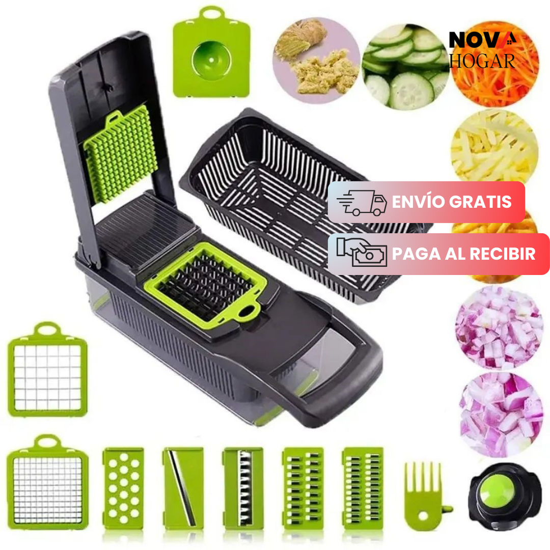 HomeChef’s Cutter™ Rallador y Cortador de Cocina 12 en 1