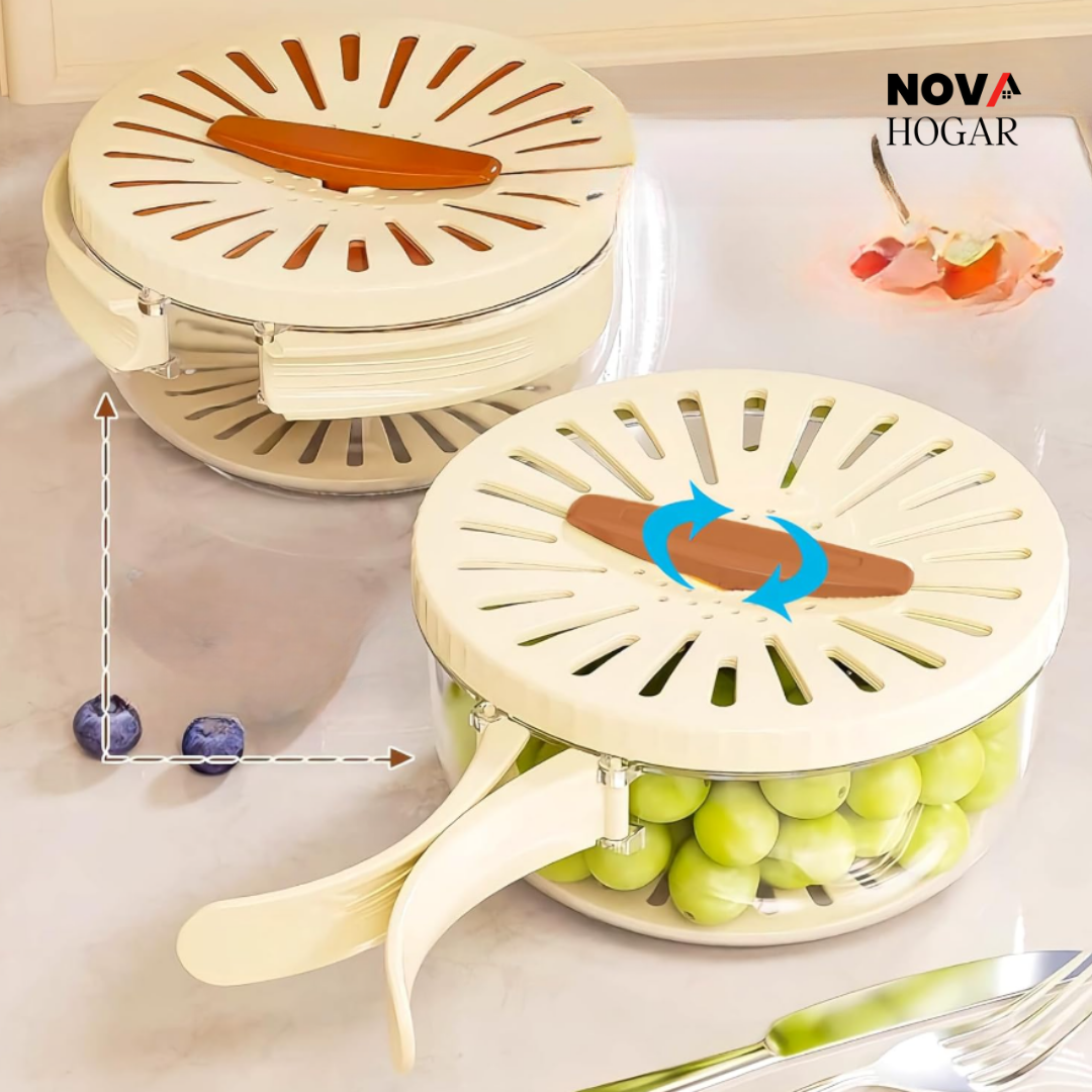 QuickDrain™ Envase con Escurridor 2 en 1