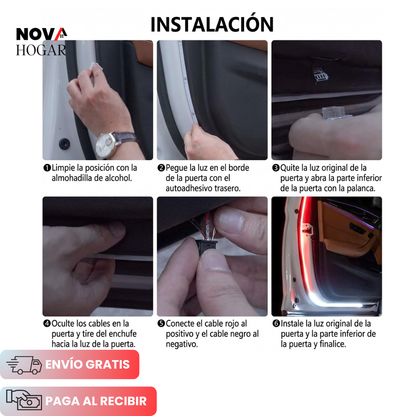 AuraGlow™ Tira LED Ambiental para Vehículos