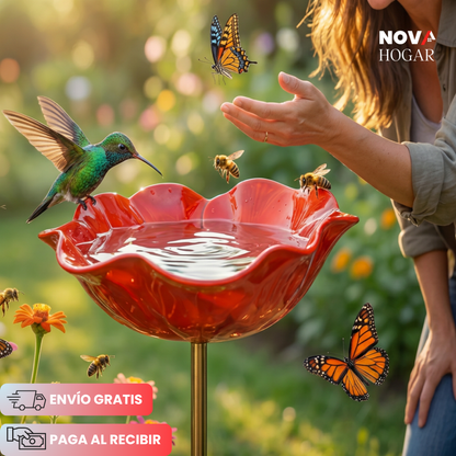 OasisBloom™ Hermoso Baño de Aves para Jardín