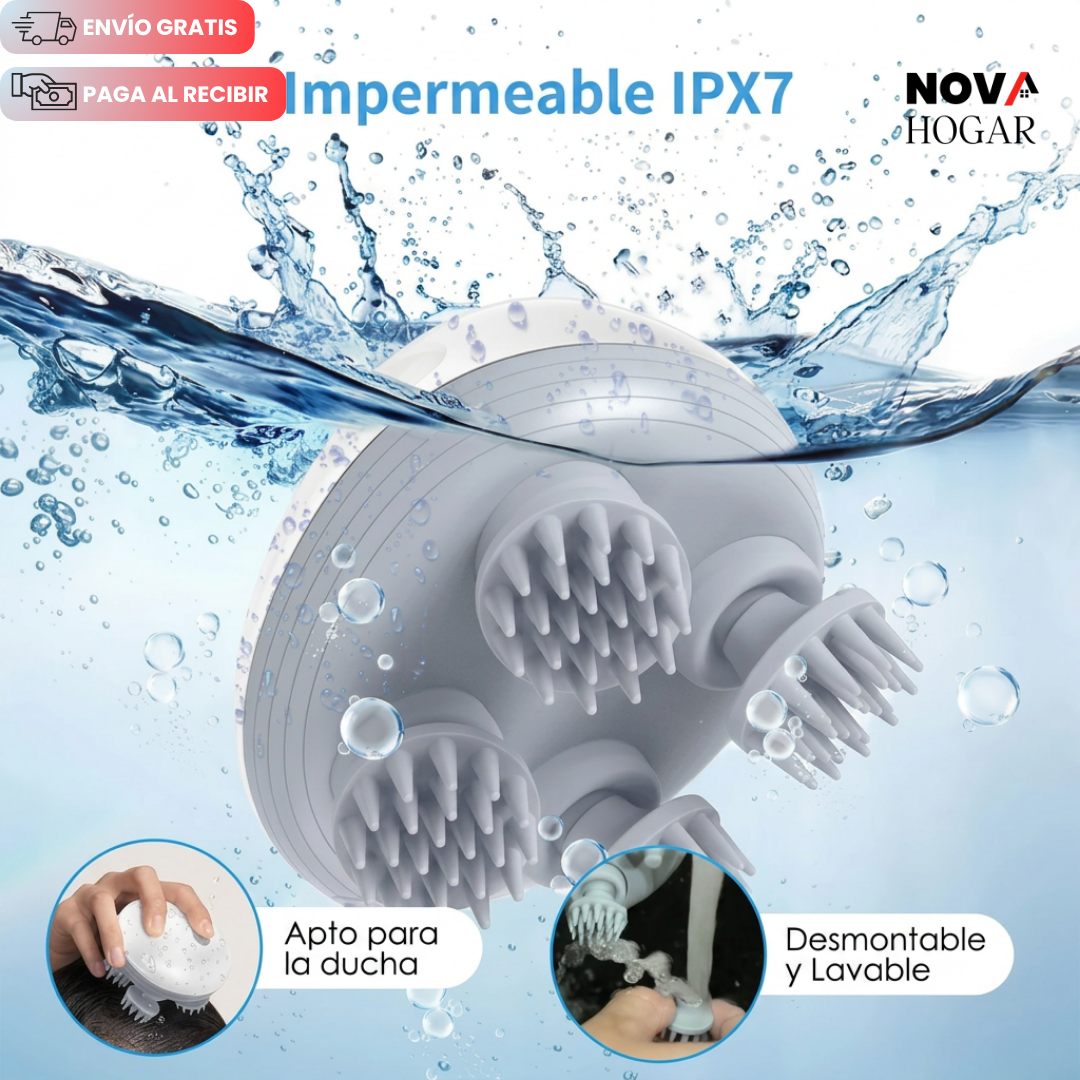 GrowGrip™ Masajeador Inteligente de Cuero Cabelludo