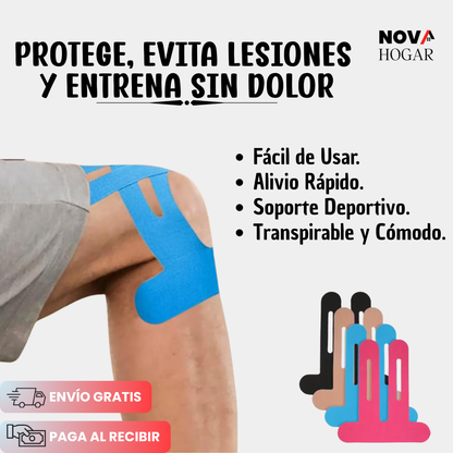 Pack X10 FlexiKnee™ Cinta Kinesiológica Precortada