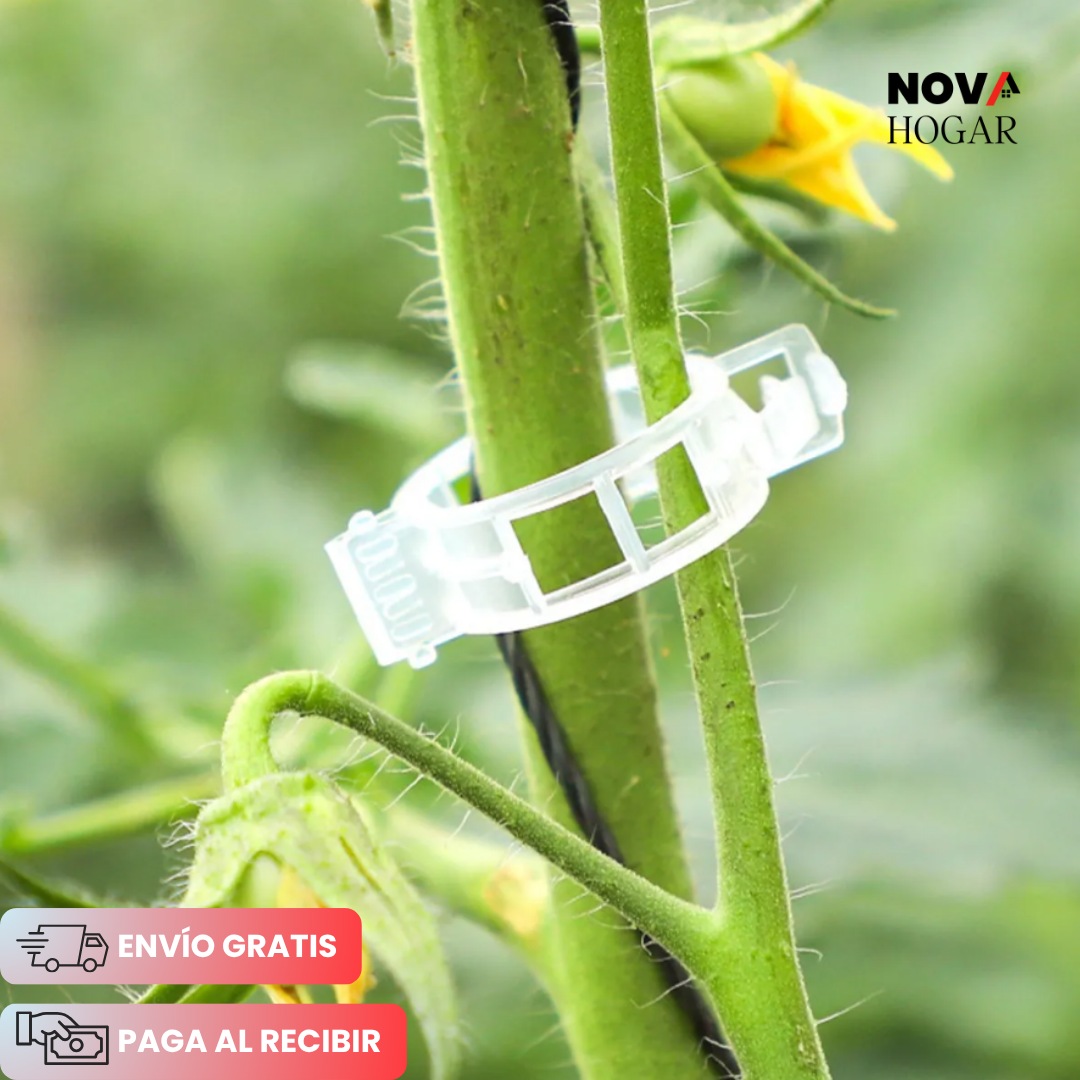 EcoClip™ Pack x100 Clips Plásticos Reutilizables para Plantas
