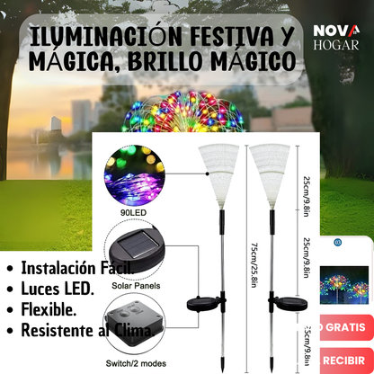 2x1 StarBloom™ Luces Solares de Fuegos Artificiales