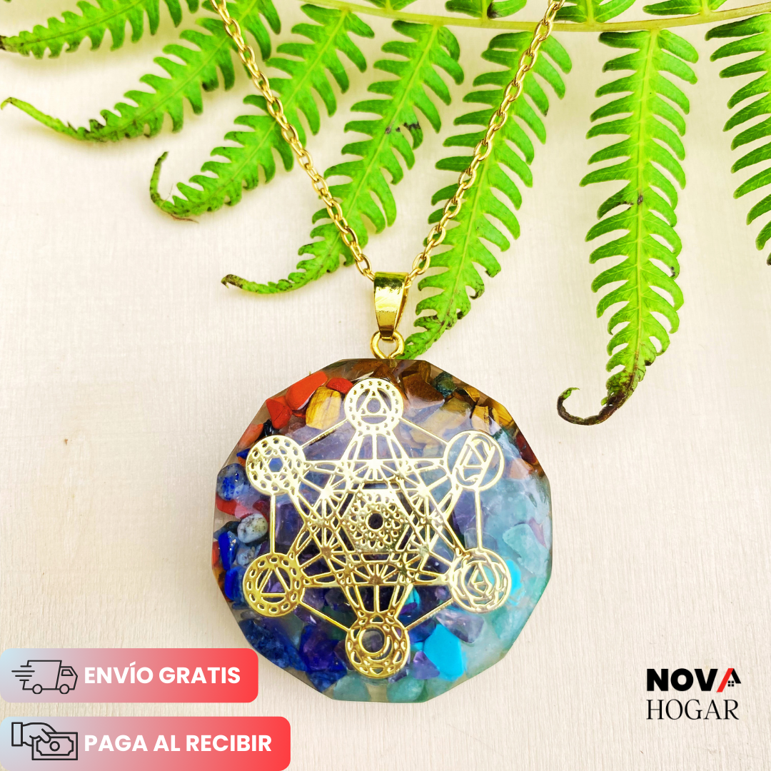 DivineAura™ Colgante Orgonita Metraton para equilibrio