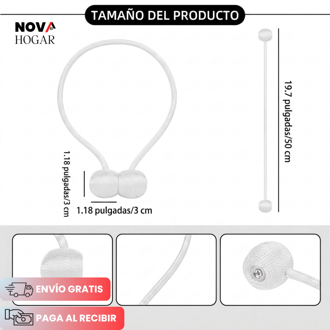 2x1 BohoLuxe™ Elegantes Sujetadores Magnéticos para Cortinas