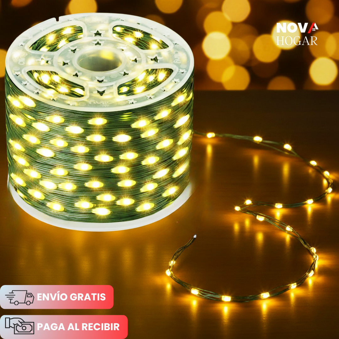 SparkJoy™ Cadeneta de 100 Metros de Luces Navideñas