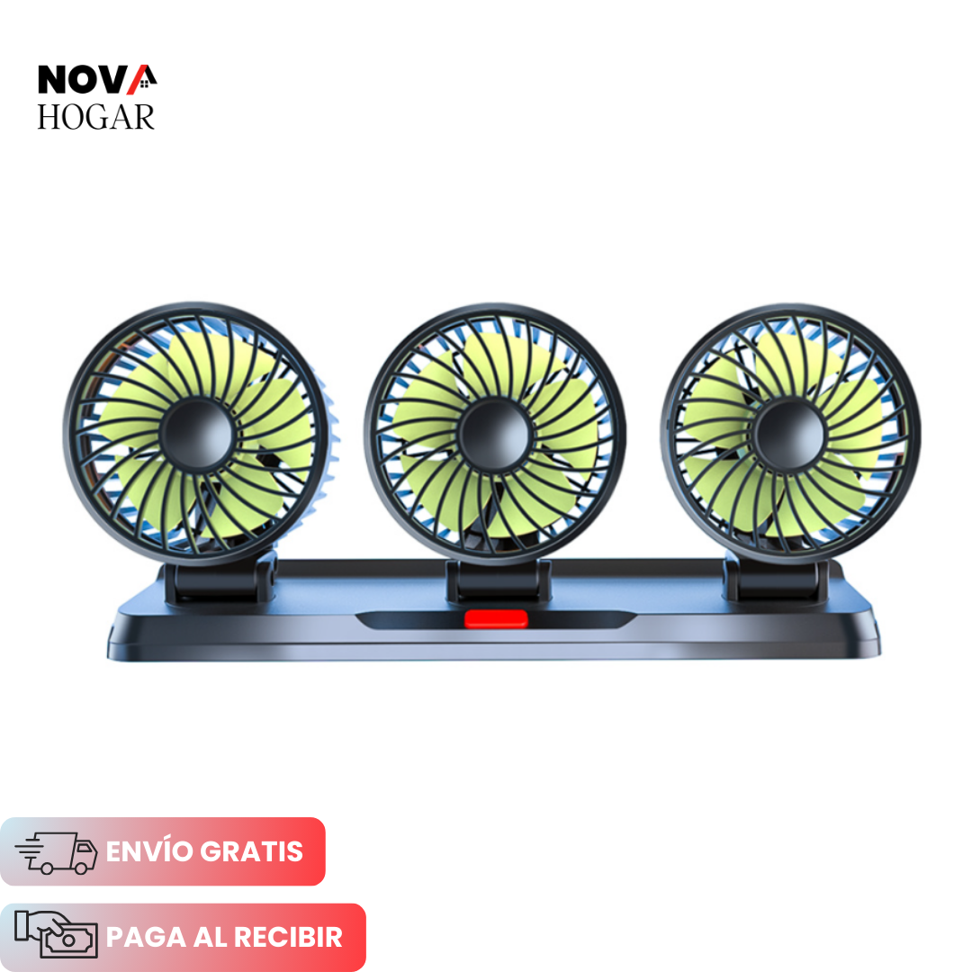 BreezeRide™ Ventilador Triple para Vehiculos