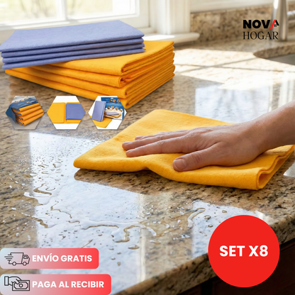 UltraSorb™ Set x8 Paños Gamuzados Milagrosos Ultra Absorbentes